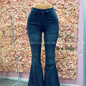 Jeans Flare Gris